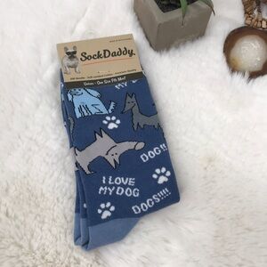 NWT Sock Daddy I Love My Dog Socks - One Size Fits Most